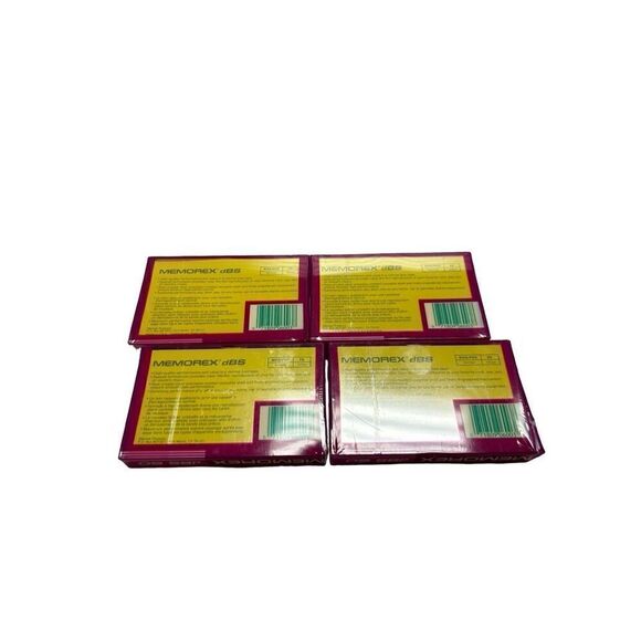 Memorex dBS 60 Minute Blank Cassette Audio Tapes Lot of 4 Brand New - Picture 2 of 4